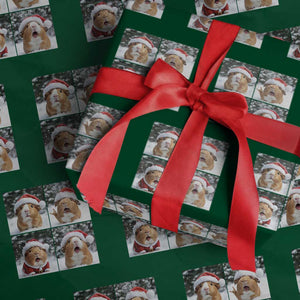 Funny Guinea Pig With Santa Hat Photobooth Wrapping Paper Roll Christmas Gift TS12 Green Print Your Wear