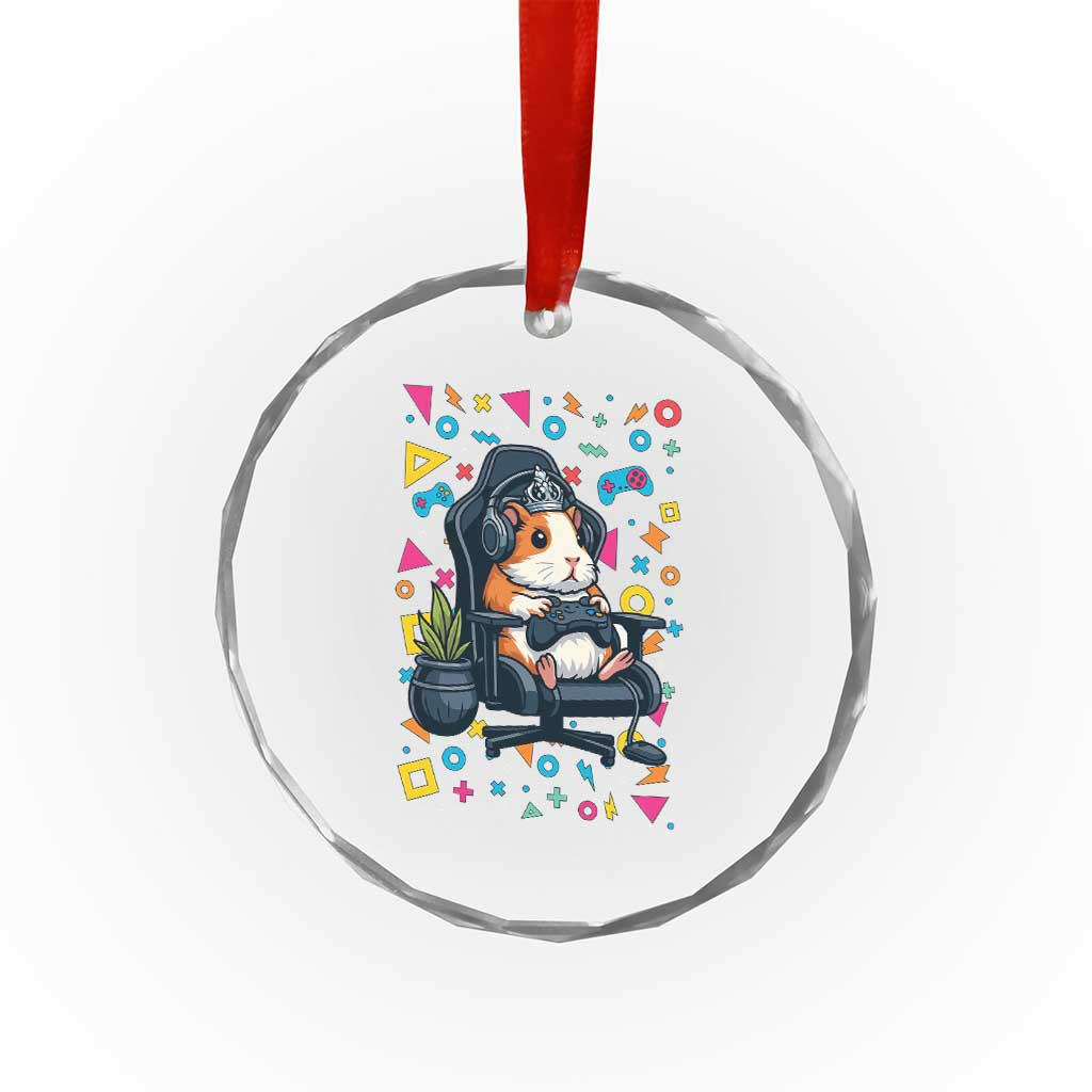 Funny Guinea Pigs And Gaming Lover Gift For Kid Crystal Glass Ornament TS12 Print Your Wear