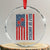 Funny Gulf Of US America Est 2025 Crystal Glass Ornament USA American Flag - Print Your Wear