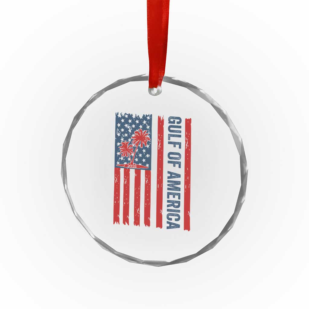 Funny Gulf Of US America Est 2025 Crystal Glass Ornament USA American Flag TS02 Print Your Wear