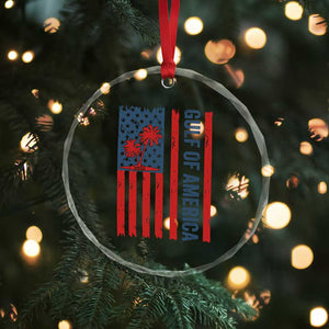 Funny Gulf Of US America Est 2025 Crystal Glass Ornament USA American Flag - Print Your Wear