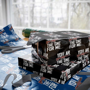 Funny Gun Lover Valentine Pun Wrapping Paper Roll You AR the One for Me Tactical Romance TS02 Black Print Your Wear