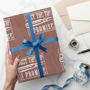 Funny Gun Owner Wrapping Paper Roll Just The Tip I Promise T-Shirt A Funny Gun Owner Tee TS02 Mocha Print Your Wear