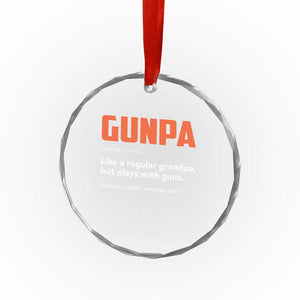 Funny Gunpa Crystal Glass Ornament Gun Lover Grandpa Pro Gun Enthusiast TS10 Print Your Wear