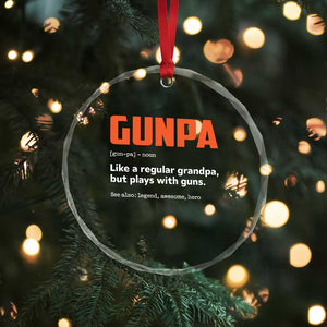 Funny Gunpa Crystal Glass Ornament Gun Lover Grandpa Pro Gun Enthusiast TS10 Print Your Wear