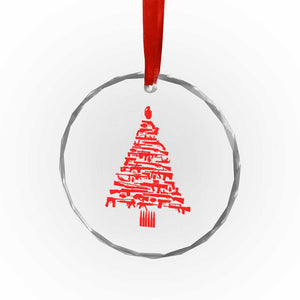 Funny Guns Christmas Crystal Glass Ornament 2nd Amendment Xmas Tree Gun Lovers TS10 Print Your Wear
