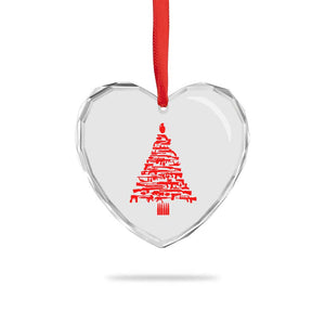 Funny Guns Christmas Heart Crystal Glass Ornament 2nd Amendment Xmas Tree Gun Lovers TS10 Print Your Wear