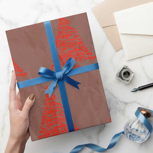 Funny Guns Christmas Wrapping Paper Roll 2nd Amendment Xmas Tree Gun Lovers TS10 Mocha Print Your Wear