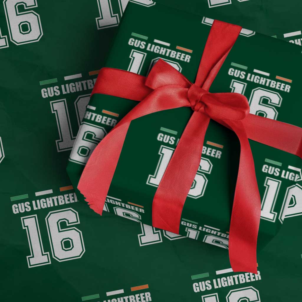 Funny Gus Lightbeer 16 Wrapping Paper Roll Ireland Irish Name St. Patricks Day Drinking Pub TS02 Green Print Your Wear