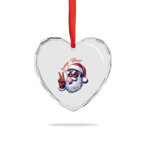 Funny Haitian Xmas Heart Crystal Glass Ornament Jwaye Nwel Creole Cute Black Santa TS09 Print Your Wear