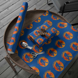 Funny Halloween Bigfoot Wrapping Paper Roll Sasquatch Full Moon Jack O Lantern TS11 Blue Print Your Wear