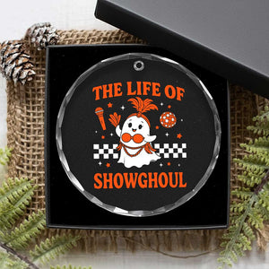 Funny Halloween Costume Showgirl Crystal Glass Ornament The Life of A Showghoul Cute Ghost TS10 Print Your Wear