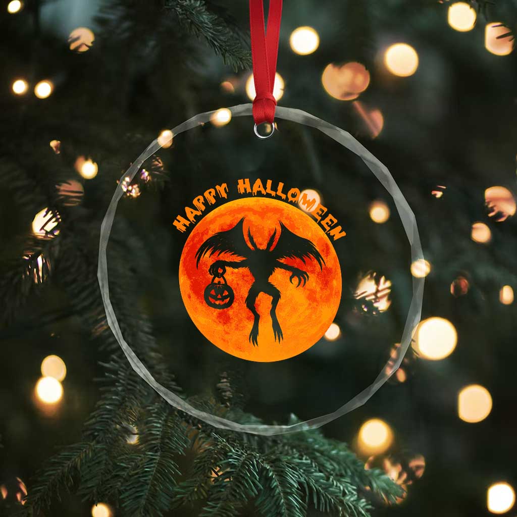 Funny Halloween Mothman Cryptid Creatures Crystal Glass Ornament TS11 Print Your Wear