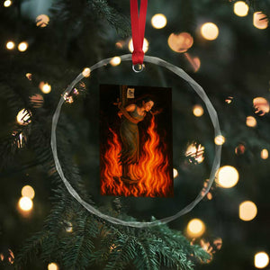 Funny Halloween Witch Crystal Glass Ornament Witch Lighting Cigarette With Flames Occult Unholy TS10 Print Your Wear
