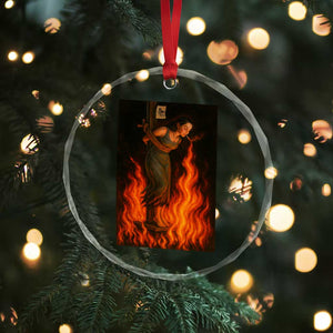 Funny Halloween Witch Crystal Glass Ornament Witch Lighting Cigarette With Flames Occult Unholy TS10 Print Your Wear