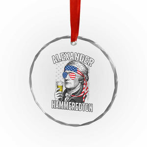 Funny Hamilton Drinking Crystal Glass Ornament Alexander Hammeredton 4th of July Beer Merica Flag TS10 Print Your Wear
