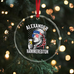 Funny Hamilton Drinking Crystal Glass Ornament Alexander Hammeredton 4th of July Beer Merica Flag TS10 Print Your Wear