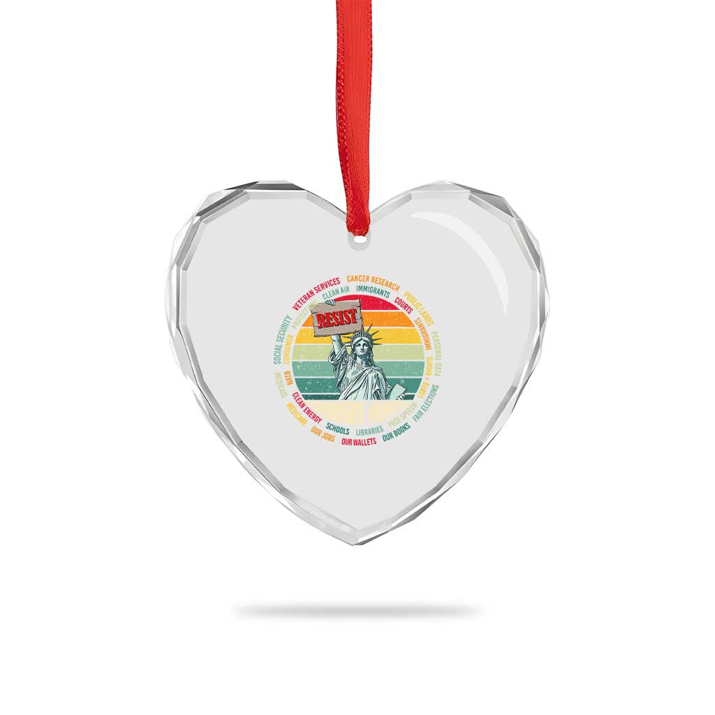 Funny Hands Off Heart Crystal Glass Ornament Resist Vintage Statue Of Liberty TS11 Print Your Wear