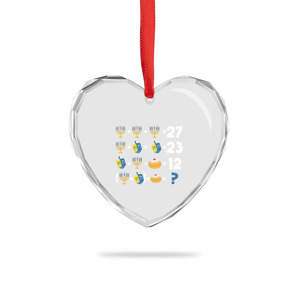 Funny Hanukkah 67 Math Heart Crystal Glass Ornament Teacher Chanukah Six Seven Meme TS11 Print Your Wear