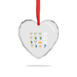 Funny Hanukkah 67 Math Heart Crystal Glass Ornament Teacher Chanukah Six Seven Meme TS11 Print Your Wear