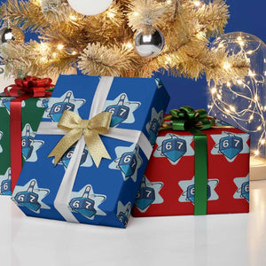 Funny Hanukkah 67 Wrapping Paper Roll Six Seven Meme Dreidel Star Of David TS11 Print Your Wear