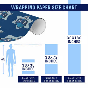 Funny Hanukkah 67 Wrapping Paper Roll Six Seven Meme Dreidel Star Of David TS11 Print Your Wear