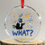 Funny Hanukkah Cat What Crystal Glass Ornament TS09 Transparent Glass 3'' Circle Print Your Wear