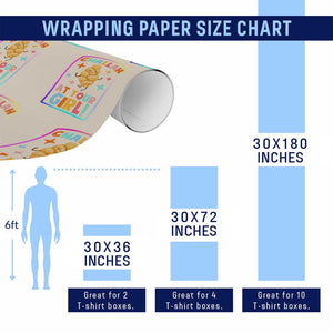 Funny Hanukkah Challah At Ya Girl Wrapping Paper Roll Jewish Chanukah Bread Gift TS12 Print Your Wear