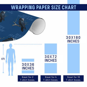 Funny Hanukkah Crow Wrapping Paper Roll Happy Hanukaw Jewish Holiday TS11 Print Your Wear