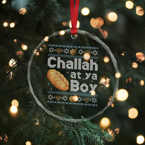 Funny Hanukkah Crystal Glass Ornament Challah At Ya Boy Jewish Holiday TS11 Print Your Wear