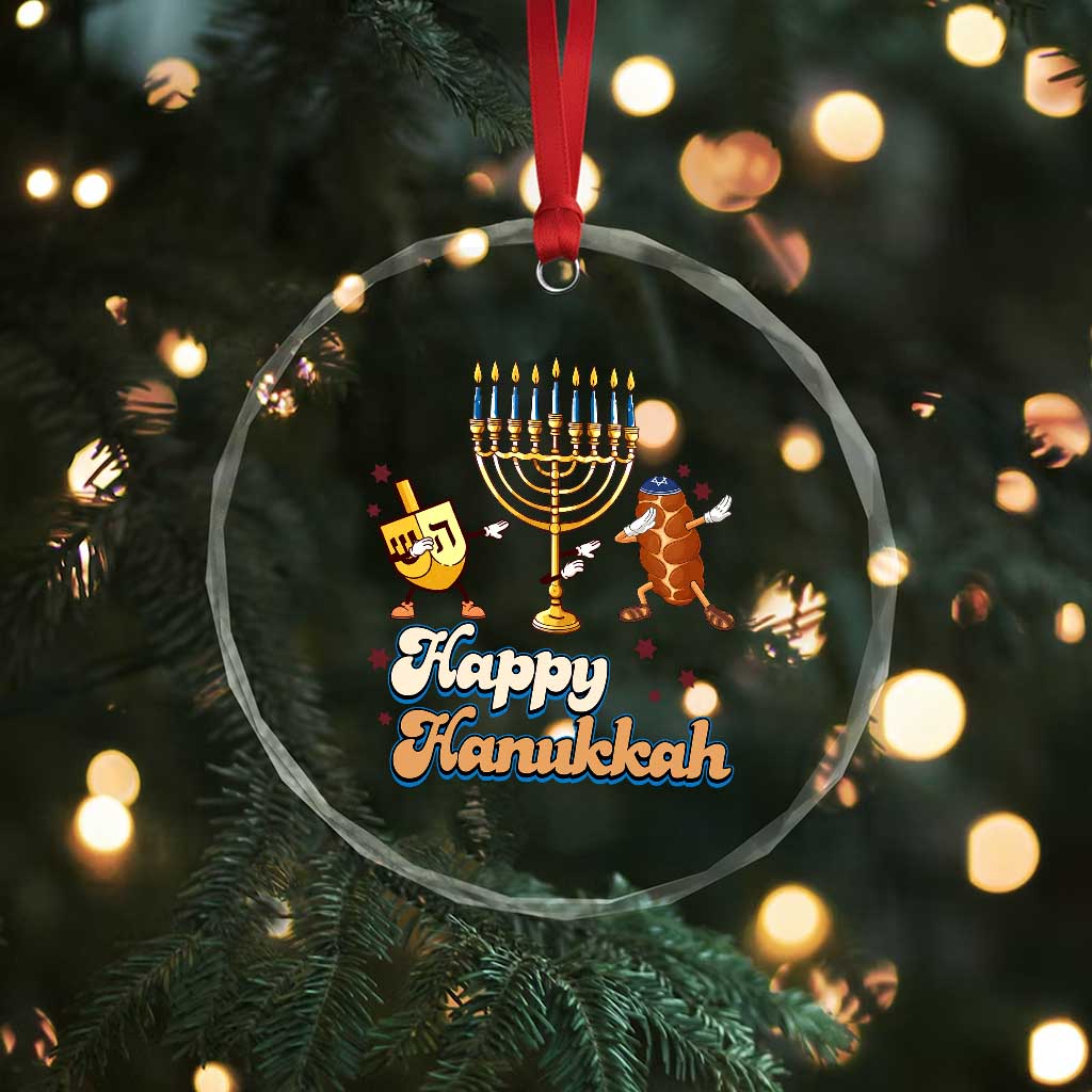 Funny Hanukkah Crystal Glass Ornament Dab Dreidel Menorah Challah Gift TS12 Print Your Wear