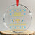 Funny Hanukkah Crystal Glass Ornament Feliz Januca Ladino Jewish Sephardic TS09 Transparent Glass 3'' Circle Print Your Wear