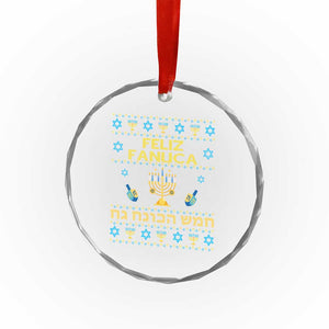 Funny Hanukkah Crystal Glass Ornament Feliz Januca Ladino Jewish Sephardic TS09 Print Your Wear