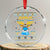 Funny Hanukkah Crystal Glass Ornament Jewdolph Jewish Reindeer Menorah TS09 Transparent Glass 3'' Circle Print Your Wear