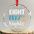 Funny Hanukkah Eight Crazy Nights Crystal Glass Ornament Menorah David Stars TS11 Transparent Glass 3'' Circle Print Your Wear