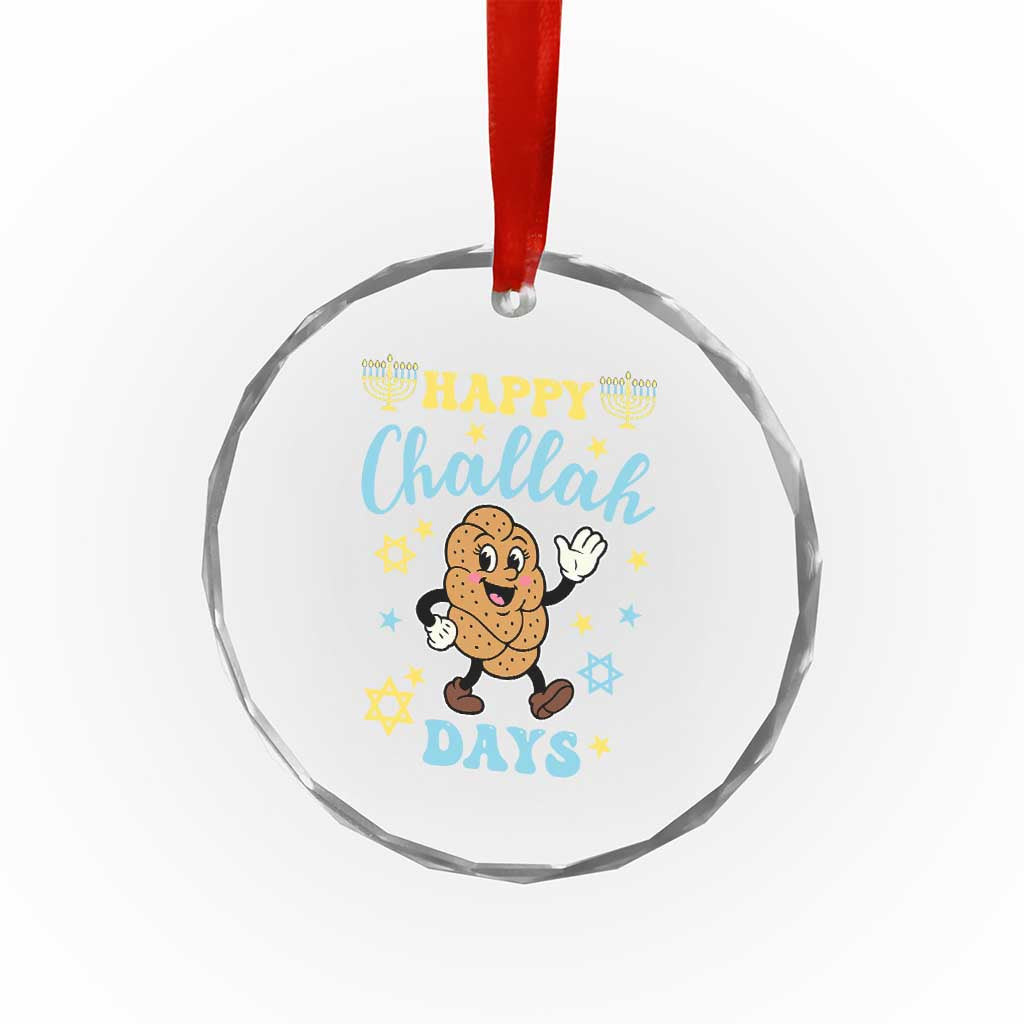 Funny Hanukkah Food Lover Gift Crystal Glass Ornament Happy Challah Days TS12 Print Your Wear