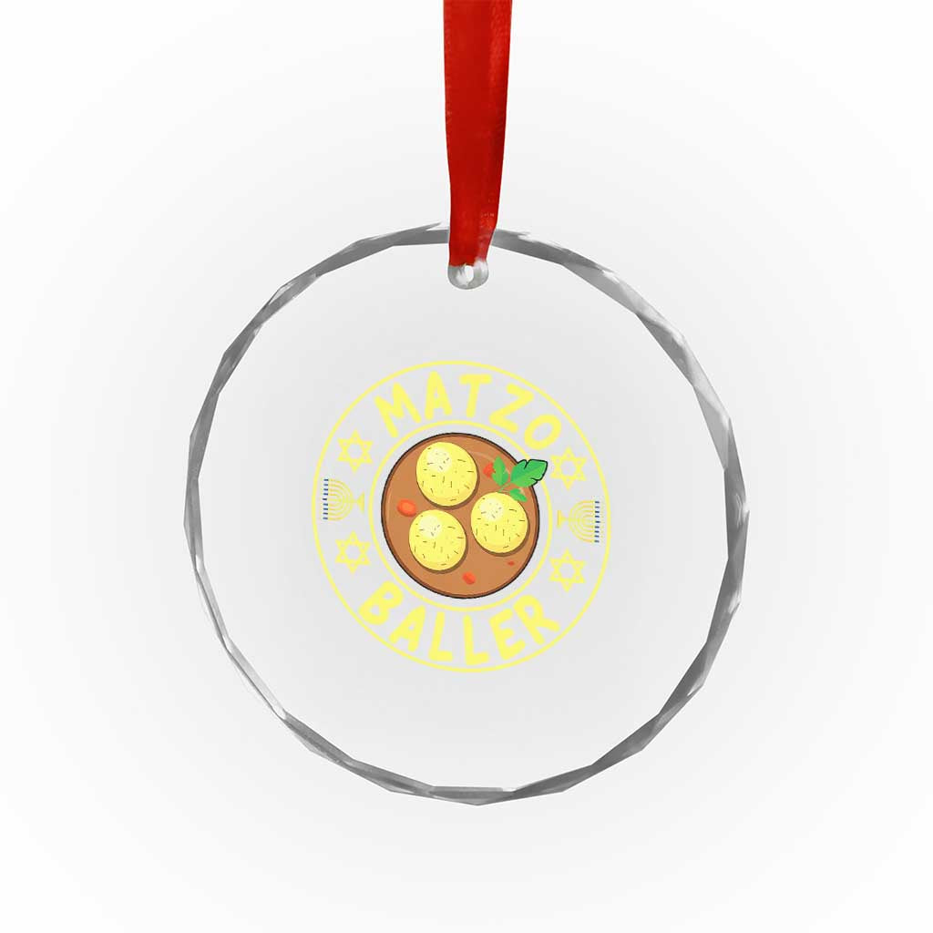 Funny Hanukkah Food Lover Gift Crystal Glass Ornament Matzo Baller TS12 Print Your Wear