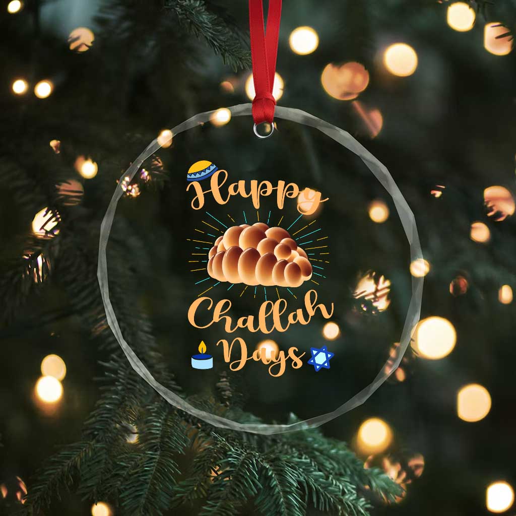Funny Hanukkah Happy Challah Days Crystal Glass Ornament Jewish Gift TS12 Print Your Wear