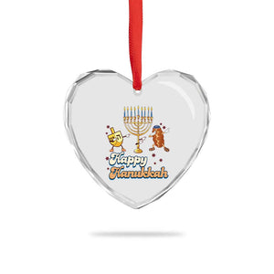 Funny Hanukkah Heart Crystal Glass Ornament Dab Dreidel Menorah Challah Gift TS12 Print Your Wear