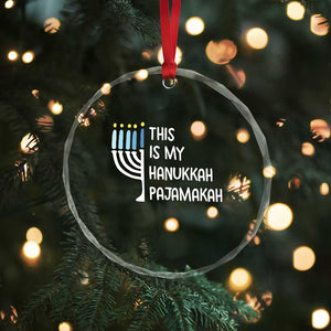 Funny Hanukkah Pajama Crystal Glass Ornament This is My Pajamakah Gift Chanukah TS10 Print Your Wear