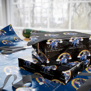 Funny Hanukkah Wrapping Paper Roll Jewnicorn This Is How We Jew It TS10 Black Print Your Wear