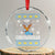 Funny Hanukkah Xmas Crystal Glass Ornament Merry Chrismukkah Reindeer David Stars Menorah TS11 Transparent Glass 3'' Circle Print Your Wear