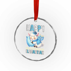 Funny Happy Llamakkah Crystal Glass Ornament Cute Llama Jewish Holiday Gift TS12 Print Your Wear