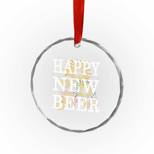 Funny Happy New Beer New Year Crystal Glass Ornament NYE Party Beer Lover Firework TS11 Print Your Wear