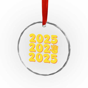 Funny Happy New Year 2025 Crystal Glass Ornament TS09 Print Your Wear