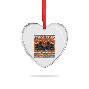 Funny Hard Skeleton Meme Bootleg Heart Crystal Glass Ornament Far Left? More Like Farting TS10 Print Your Wear