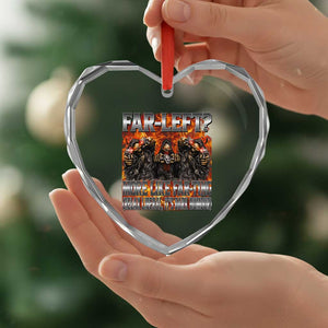 Funny Hard Skeleton Meme Bootleg Heart Crystal Glass Ornament Far Left? More Like Farting TS10 Print Your Wear
