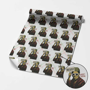 Funny Harriet Tubman Says Resist Wrapping Paper Roll Female Empowerment History Gift TS12 Christmas Plaid Print Your Wear