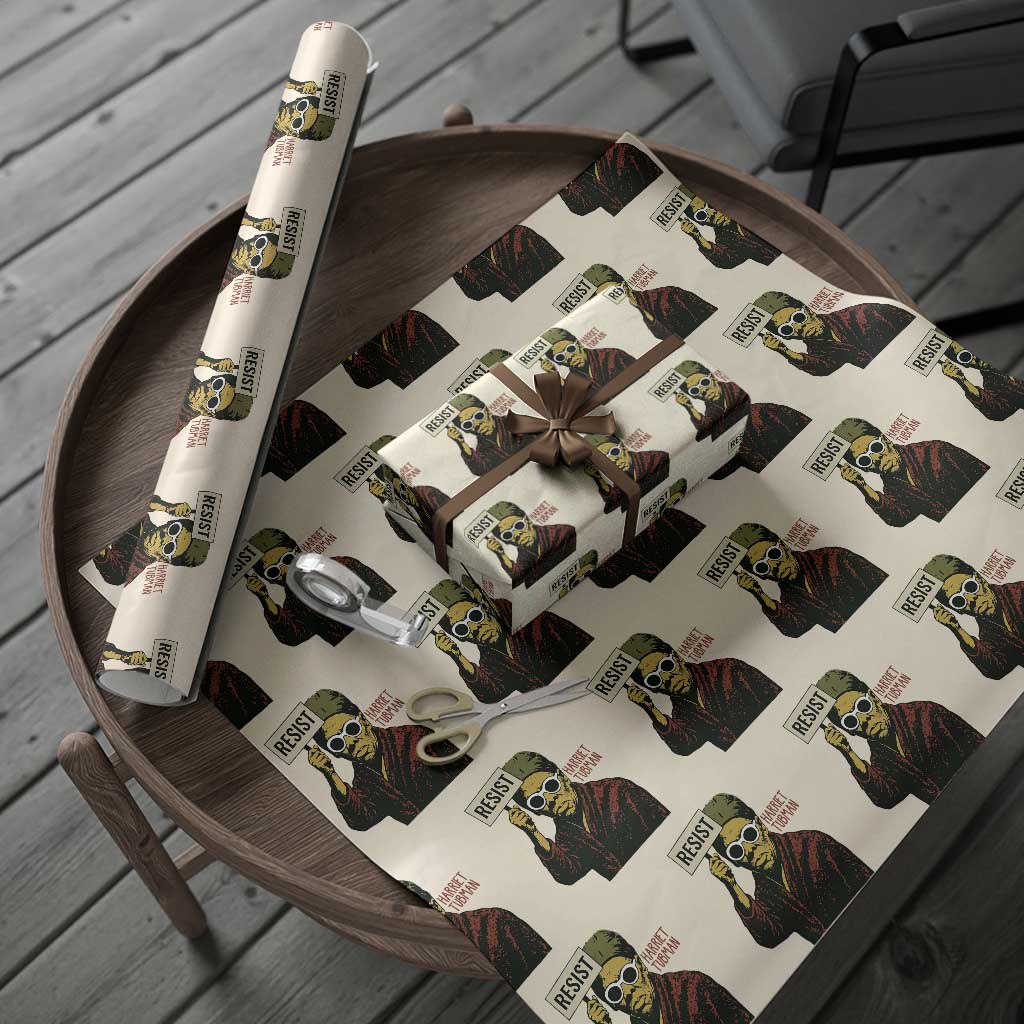 Funny Harriet Tubman Says Resist Wrapping Paper Roll Female Empowerment History Gift TS12 Beige Print Your Wear