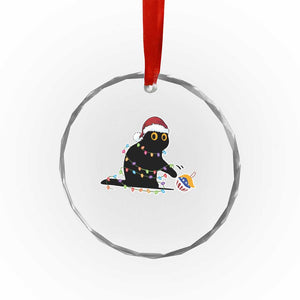 Funny Harris Supporter Crystal Glass Ornament Xmas Black Cat With Bauble TS11 Print Your Wear